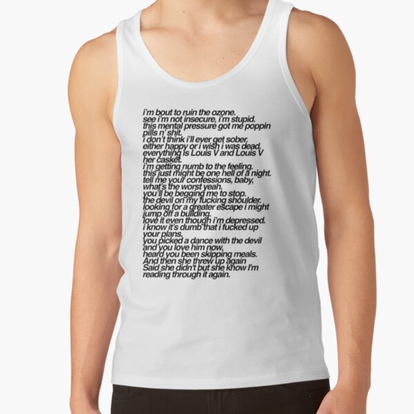 Chase Atlantic Lyrics Quotes Black Tank Top RB1207 product Offical Chase Atlantic Merch