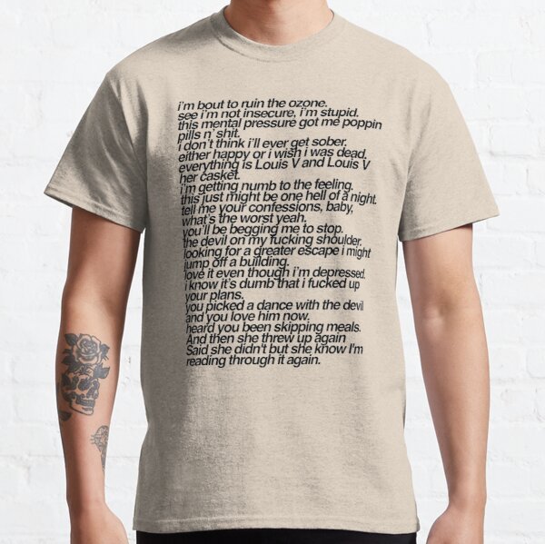 Chase Atlantic Lyrics Quotes Black Classic T-Shirt RB1207 product Offical Chase Atlantic Merch